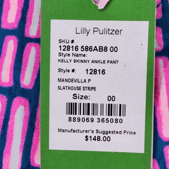 Lilly Pulitzer Women's Kelly Skinny Ankle Pant - 00 - Picture 7 of 7